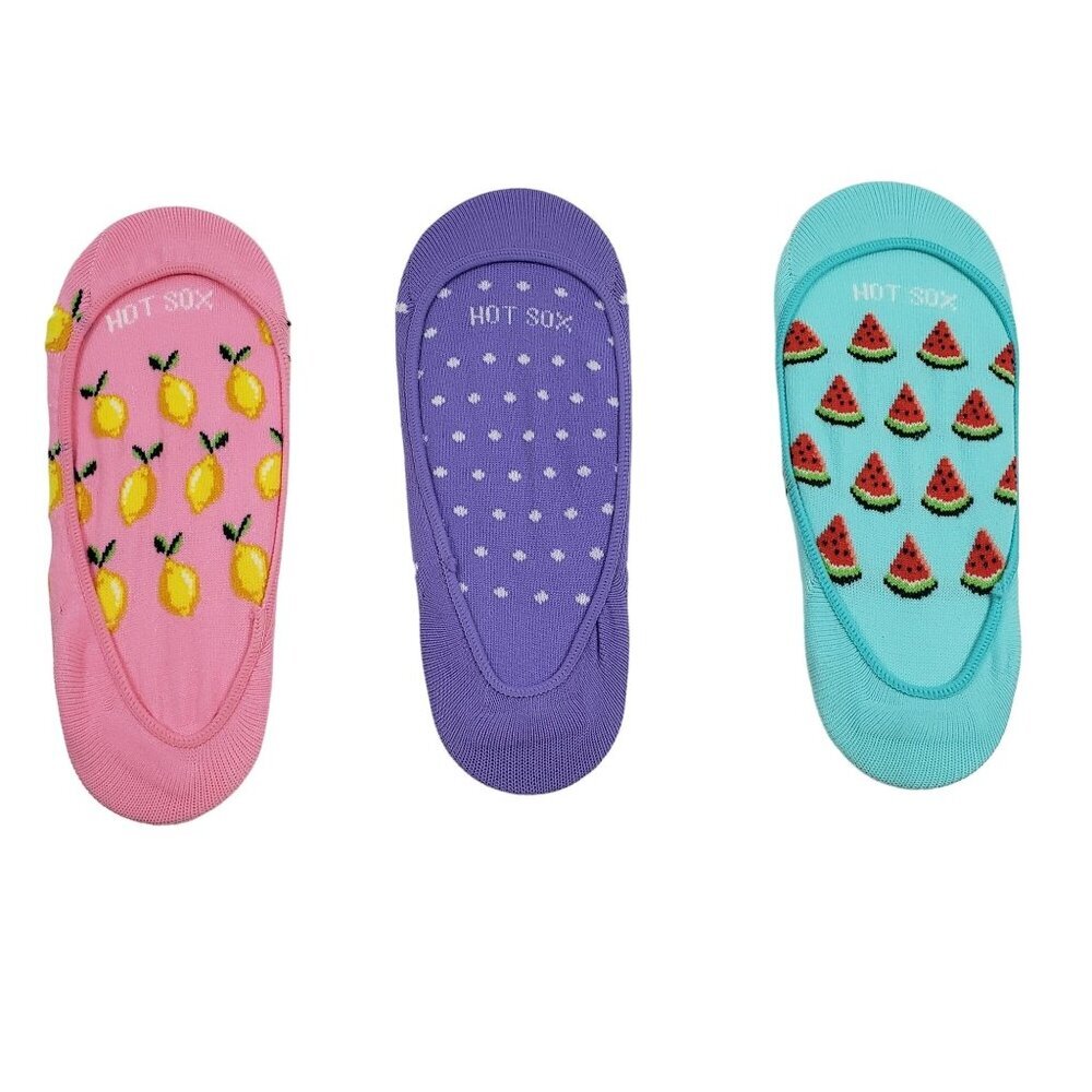 Hot Sox Women's Summer Liner Socks in Pink/Purple/Blue -‎ One Size
